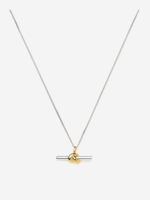 MISSOMA X Lucy Williams Mixed Metal T-Bar Knot Pendant Necklace