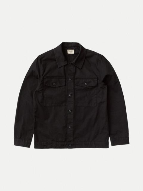 Nudie Jeans Colin Canvas Overshirt Black