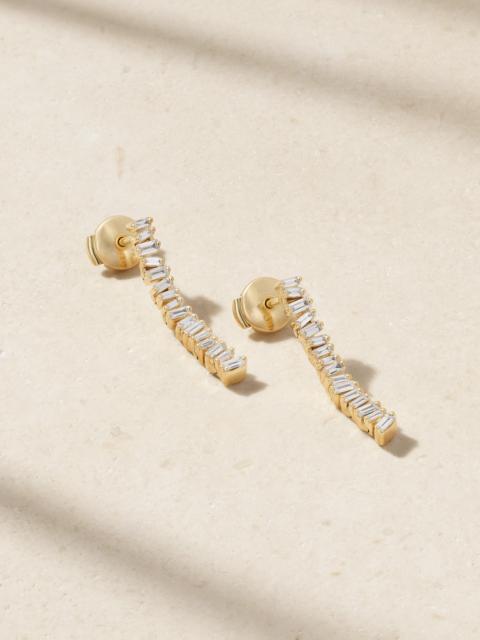 SUZANNE KALAN 18-karat Gold Diamond Earrings