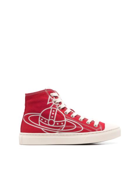 Vivienne Westwood Plimsoll canvas high-top sneakers