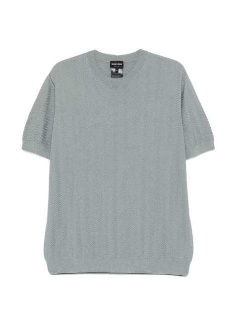 GIORGIO ARMANI textured short-sleeve T-shirt
