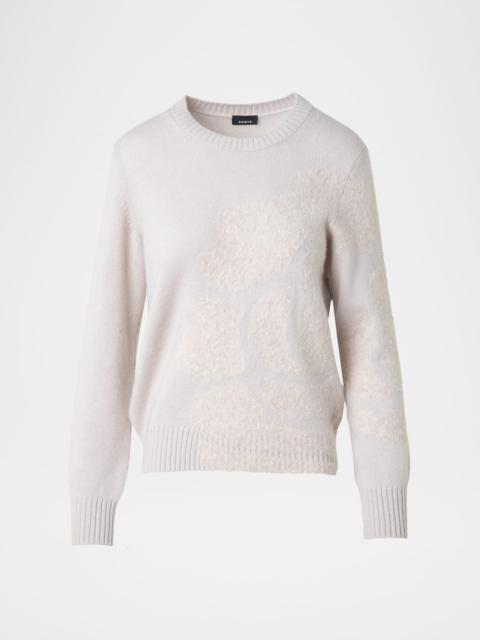 AKRIS Anemone Boucle Cashmere-Silk Knit Sweater