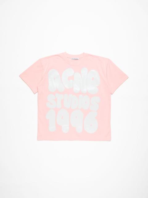 Acne Studios T-shirt logo - Relaxed unisex fit - Innocent pink
