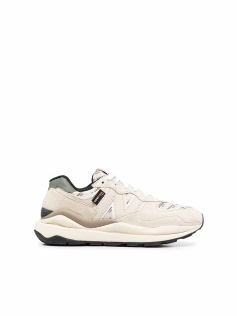 panelled low-top sneakers