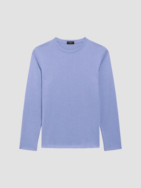 Theory Men's Essential Long-Sleeved Crewneck T-Shirt - Light Dusk Blue
