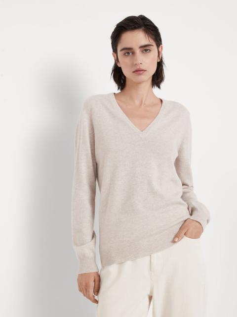 Cashmere sweater with monili