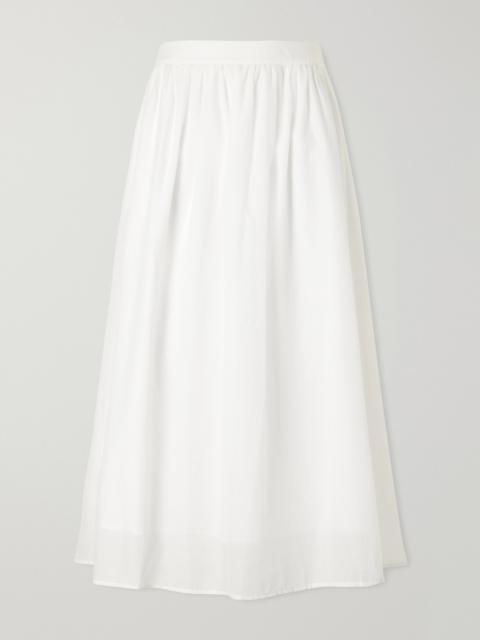 ROSIE ASSOULIN Easy Does It Cotton-voile Midi Skirt