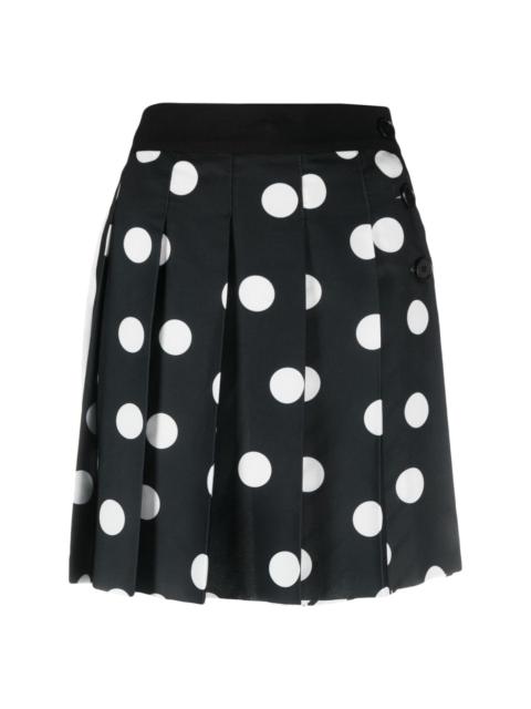 MSGM polka dot pleated mini skirt