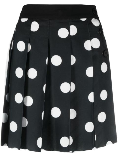 MSGM polka dot pleated mini skirt