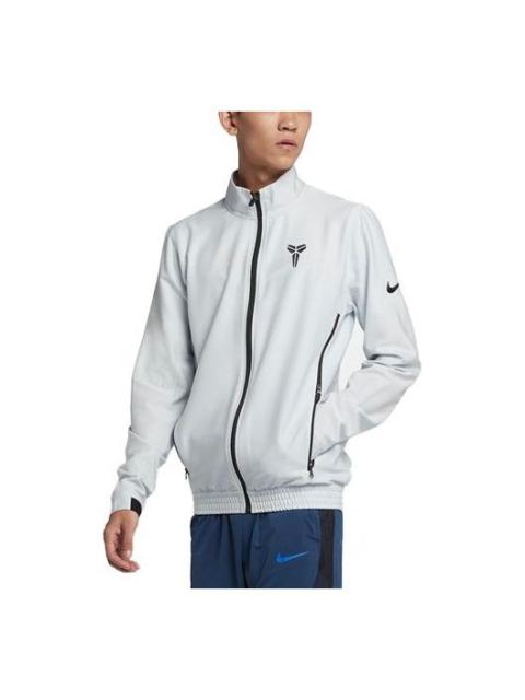 Nike Nike Kobe Bryant Basketball Zipper Stand Collar Jacket White AJ0374-043