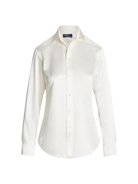 Polo Ralph Lauren Women's Silk Classic-Fit Shirt - Trophy Cream