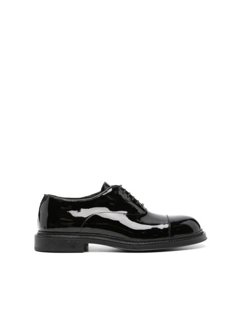 EMPORIO ARMANI patent-leather oxford shoes