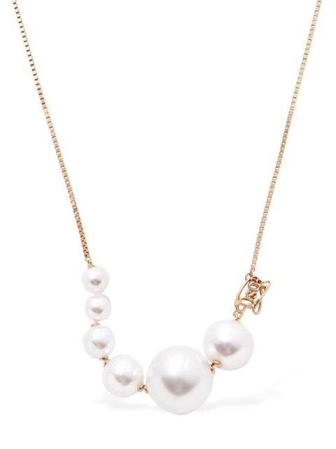 DSQUARED2 Dsq2 Faux pearl charm necklace
