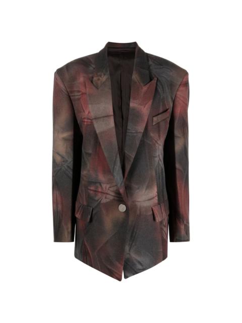 THE ATTICO Glen tie-dye oversized blazer