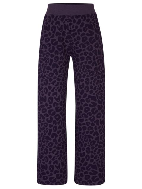 BOSS NAOMI X BOSS TRACKSUIT BOTTOMS WITH LEOPARD PRINT