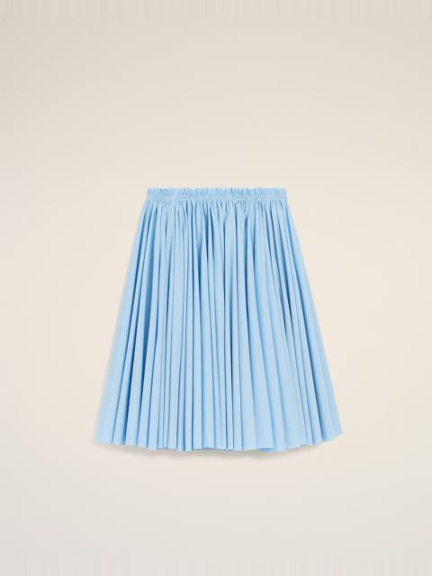 AMI Paris BLUE COTTON MIDI COROLLA SKIRT