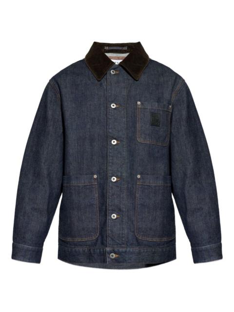 Loewe corduroy-collar pocket jacket
