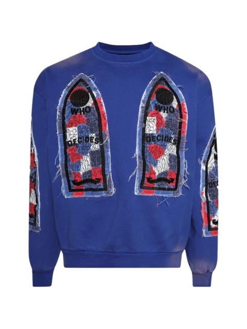 WHO DECIDES WAR glory fabricated sweatshirt