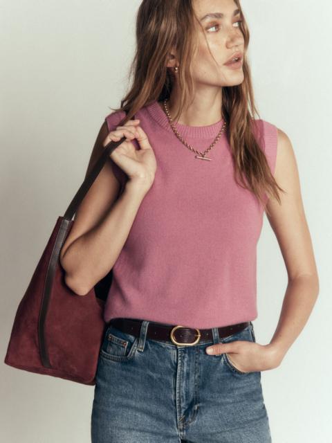 BODEN Elsie Cashmere Tank-Pink Heather