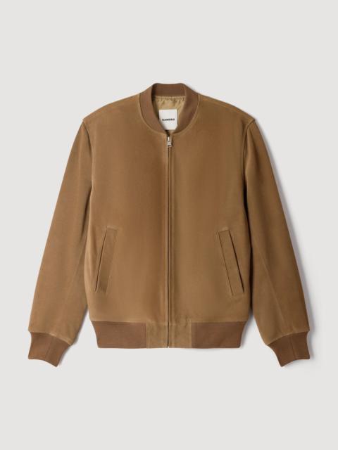 Sandro ZIP-UP SPLIT SUEDE JACKET