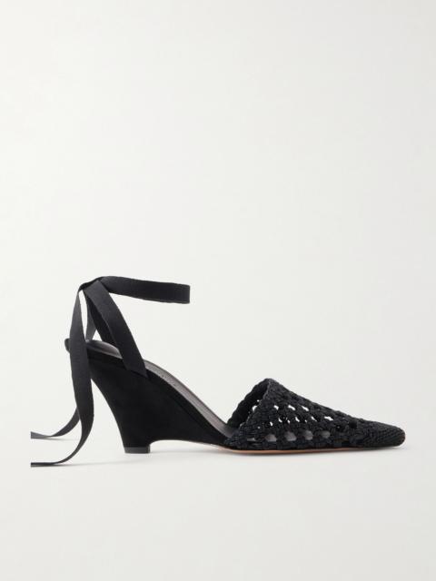 JACQUEMUS The H leather wedge pumps Black