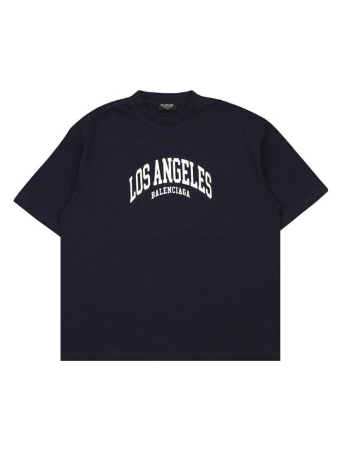 Balenciaga Los Angeles Print T-Shirt 'Marine Blue'