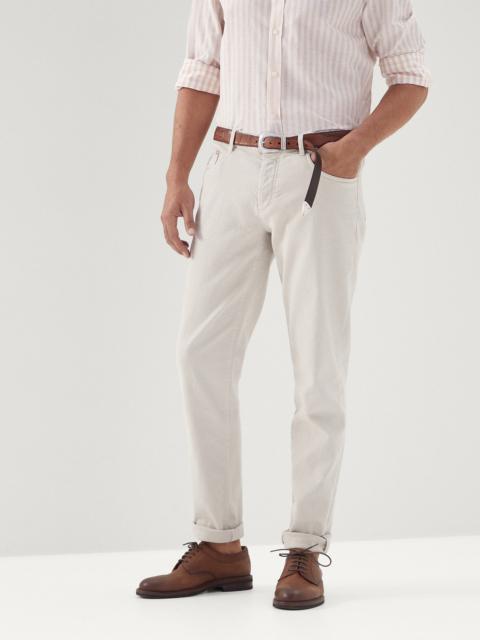 Brunello Cucinelli Dyed comfort denim traditional fit five-pocket trousers