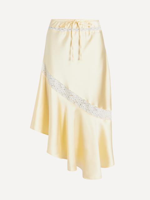 DAMSON MADDER. Delphina Butter Satin Midi Skirt
