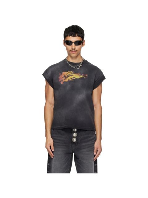 Thug Club Black Burnshot Slit Sleeve T-shirt