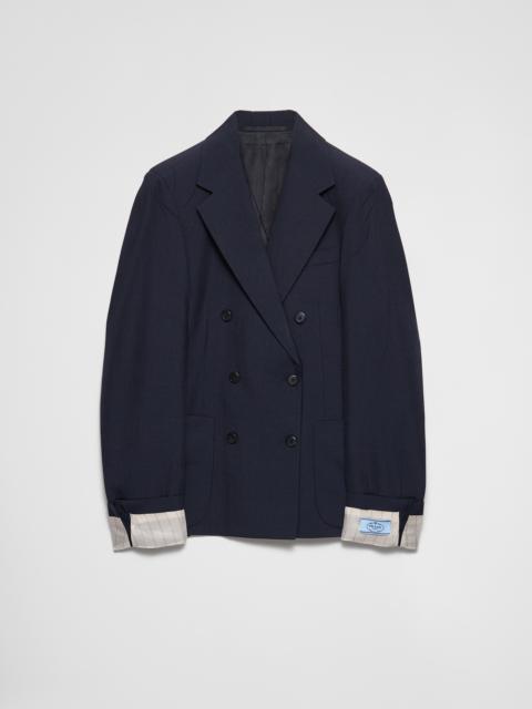 Prada Double-breasted kid mohair jacket