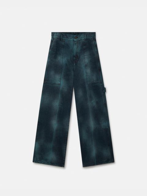 Stella McCartney Tie-Dye Workwear Wide Leg Jeans