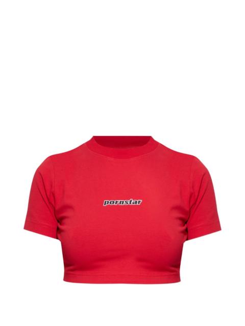 VETEMENTS embroidery crop top