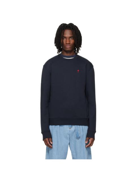 AMI Paris Navy Cotton Ami de Coeur Sweatshirt