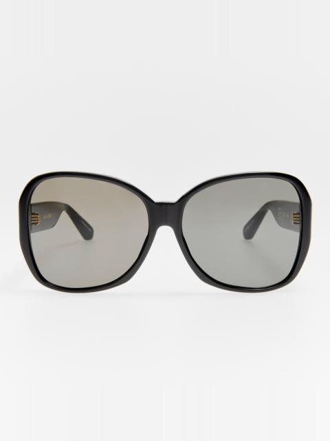 LINDA FARROW Blair Sunglasses in Black