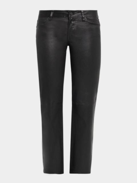 FRAME The Leather Cigarette Pants