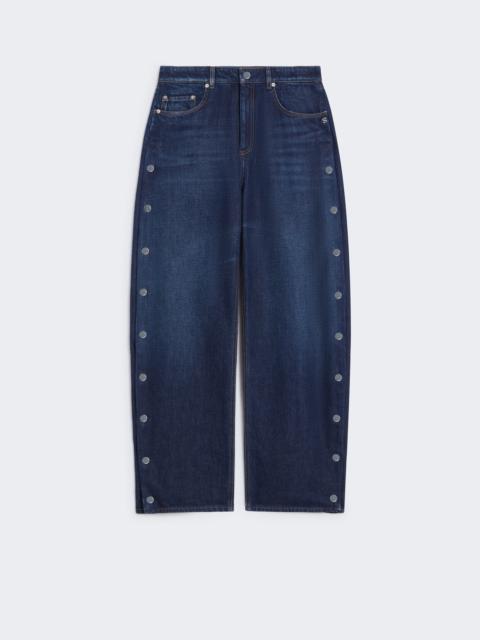 Sportmax LICHENE Button-up blue wide-leg jeans