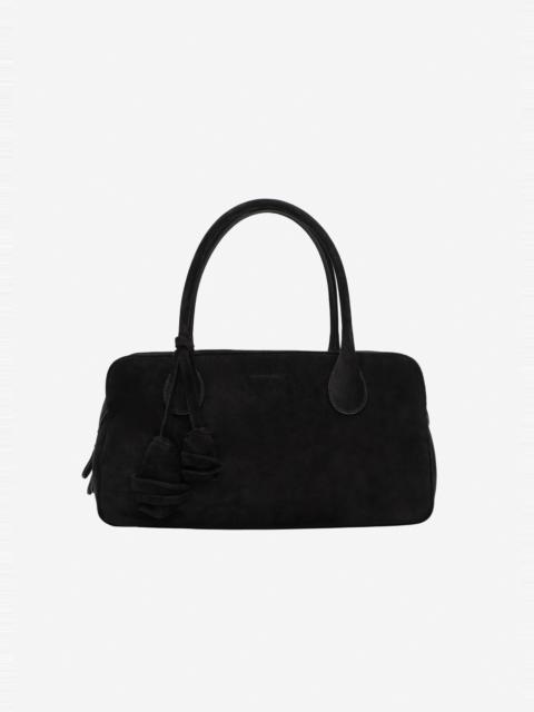 MAGDA BUTRYM Brigitte in black suede with flower charm