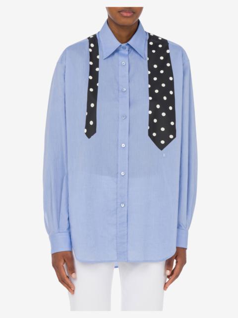 Moschino COTTON MUSLIN SHIRT TIE