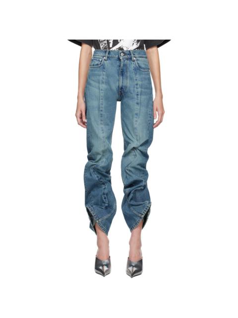 Y/Project Indigo Wire Jeans