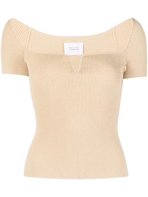 GALVAN Freya short-sleeve knitted top