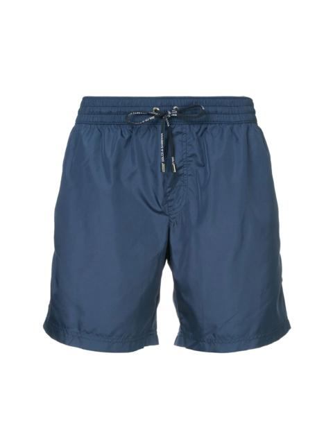 drawstring fitted swim-shorts