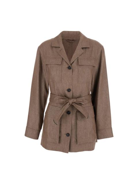 Safari Jacket In Sparkling Twill