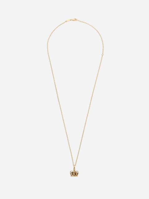 Dolce & Gabbana Crown yellow gold pendant with iron eye