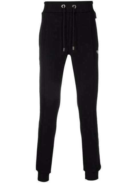PHILIPP PLEIN logo-patch cotton track pants