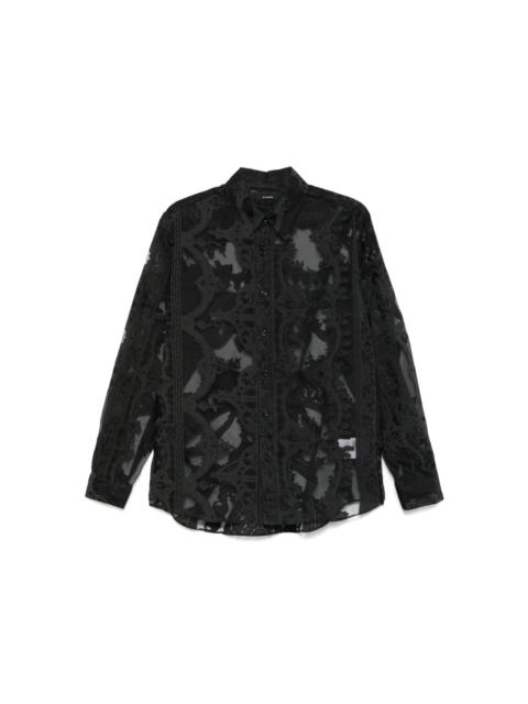 TAAKK ornament semi-sheer shirt
