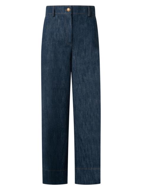 AKRIS Women's Chiara Denim Wide-Leg Crop Jeans - Navy Denim