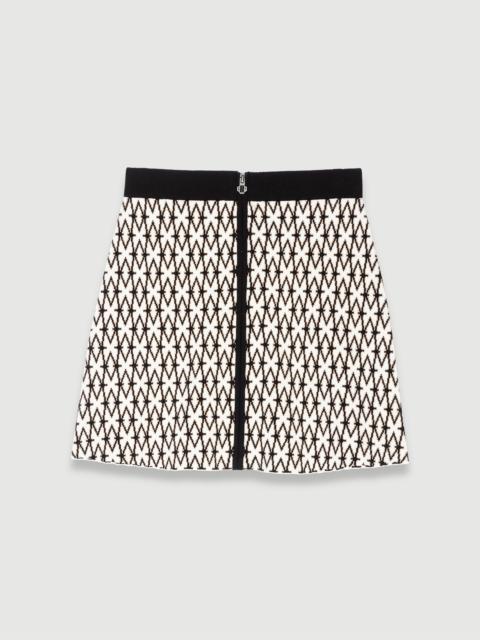 maje Short monogrammed skirt