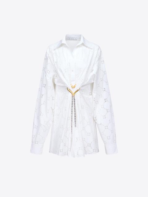 AREA BRODERIE ANGLAISE HEART DRAPED TUNIC