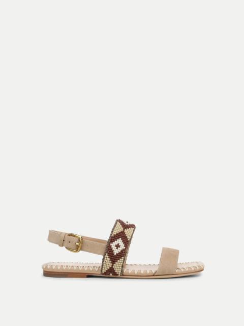 VERONICA BEARD MARIAN BEADED FLAT SANDAL