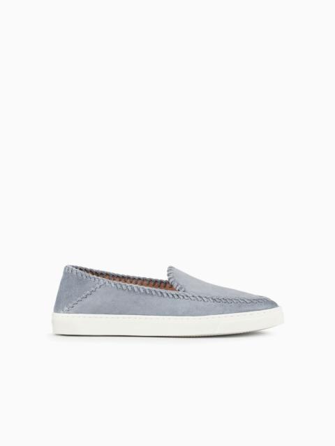 GIORGIO ARMANI Galleria 3 Suede slip-ons
